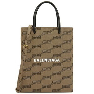 Balenciaga Monogram Shopping Bag Brown
